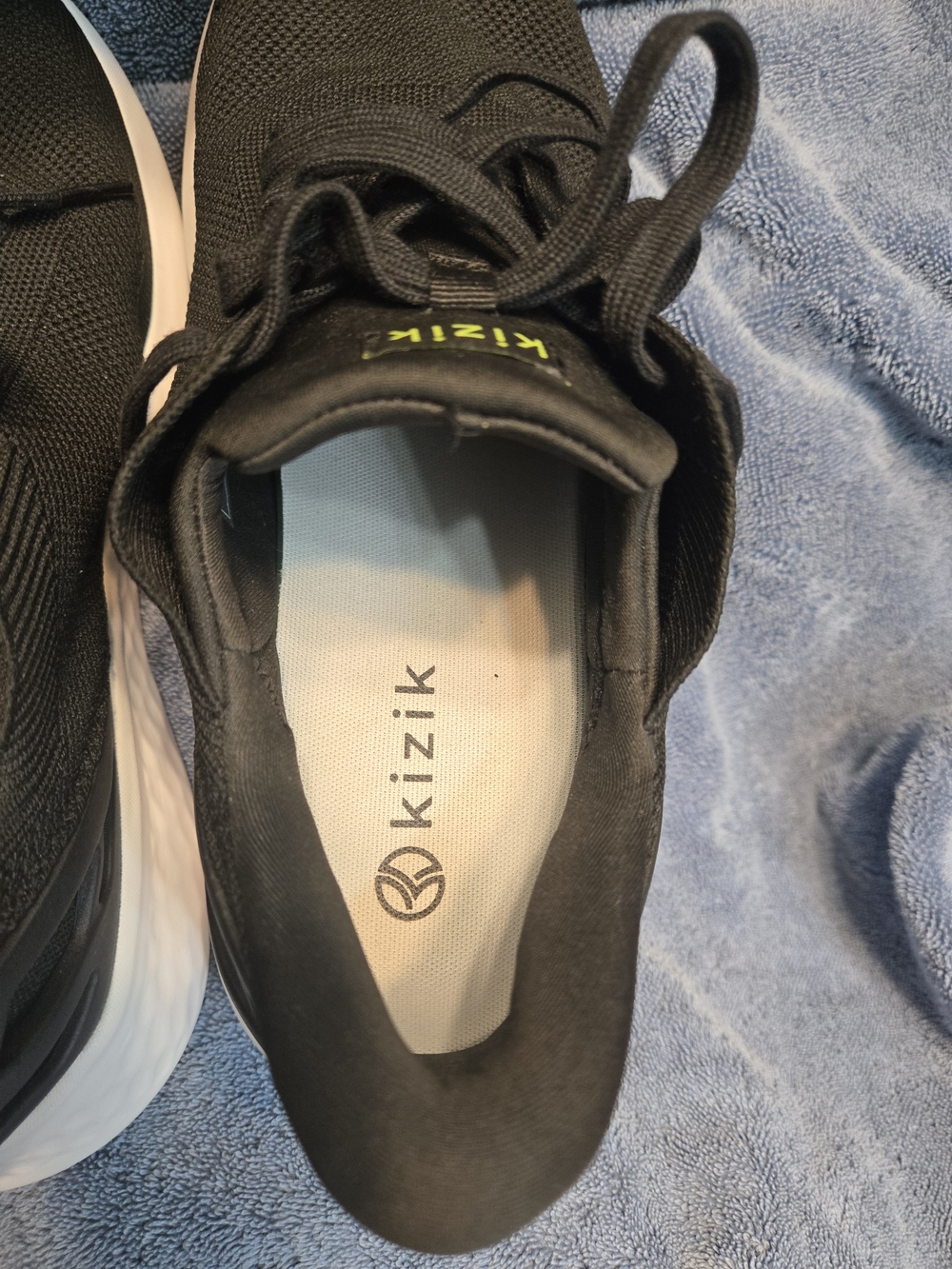 Kizik Black Knit Slip-On Sneakers Mens size 10W or Womens size 11.5 - Picture 6 of 11
